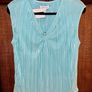 Nine West Women's Light Blue Sleeveless Blouse